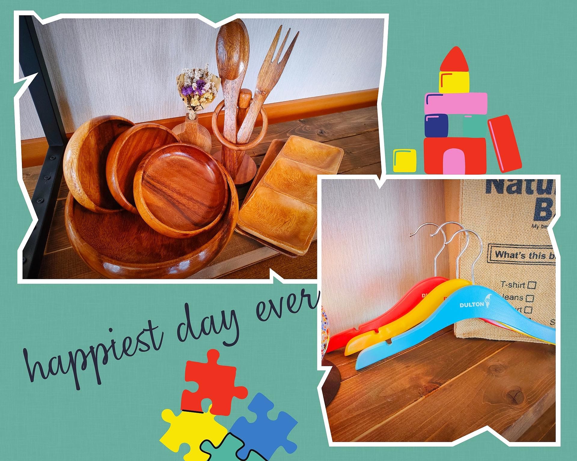 木製プレート・キッズハンガー