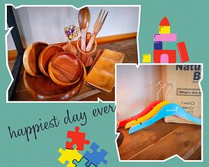 木製プレート・キッズハンガー