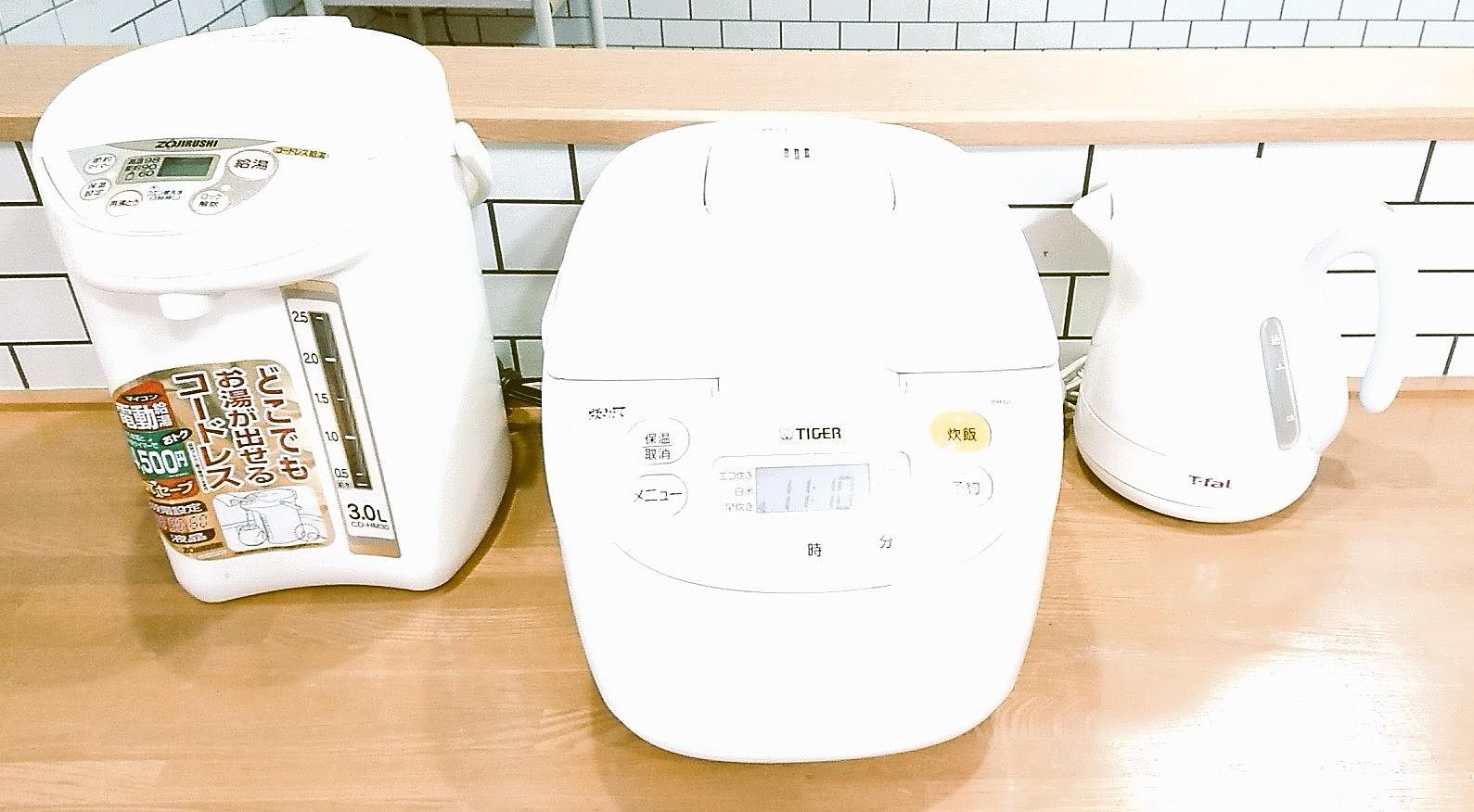 10合炊き炊飯器・電動ポット・電気ケトル