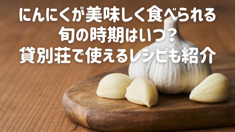 にんにくが美味しく食べられる旬の時期はいつ?貸別荘で使えるレシピも紹介