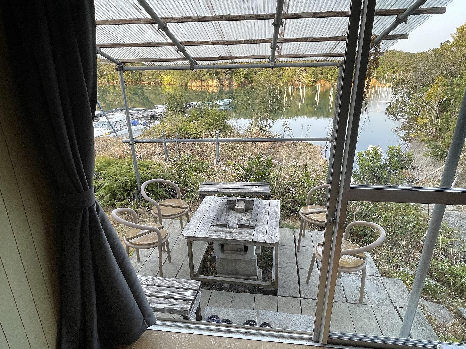 お部屋の前でBBQができます