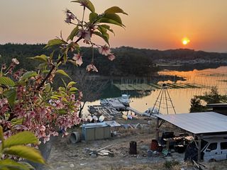 日本の夕陽百選に選ばれた英虞湾の夕陽です