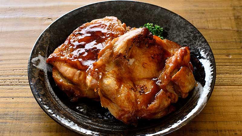 梅と鶏肉の照り焼き