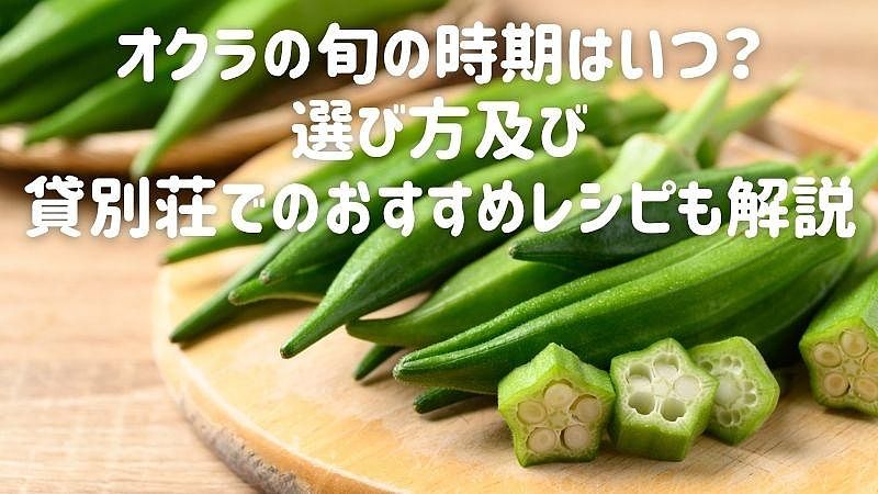 オクラの旬の時期はいつ？選び方及び貸別荘でのおすすめレシピも解説