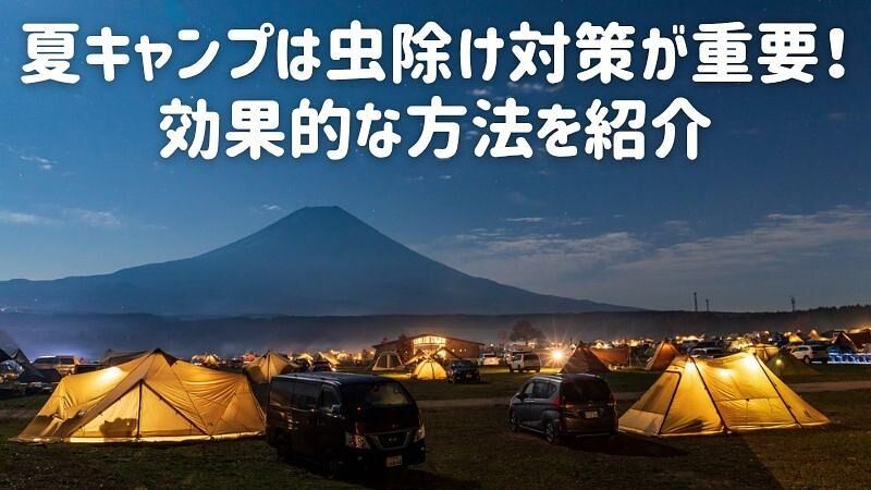 夏キャンプは虫除け対策が重要!効果的な方法を紹介