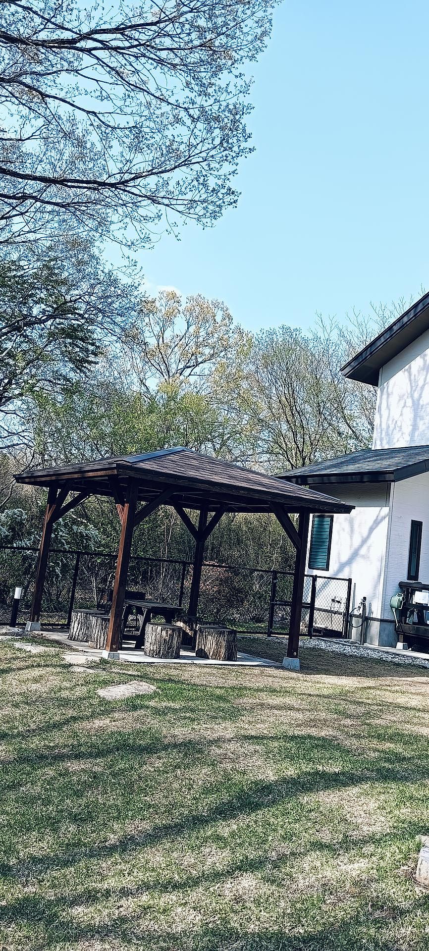 屋根付きBBQエリア