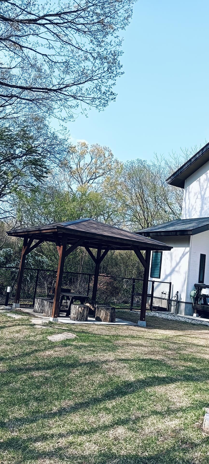 屋根付きBBQエリア