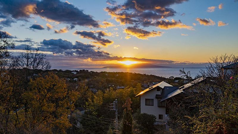 晴れの日には客室から日の出が見れます。