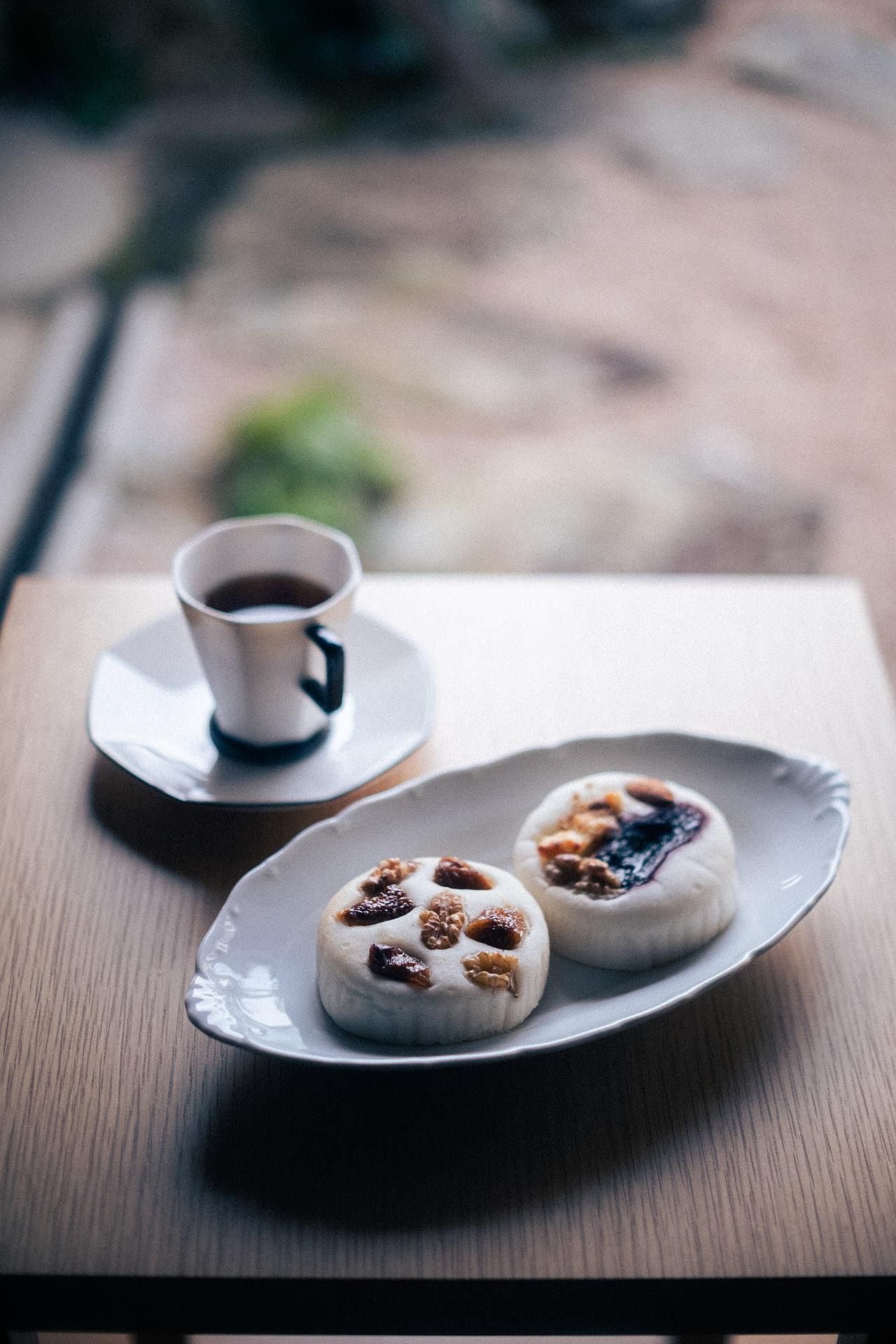 朝食の生米パン