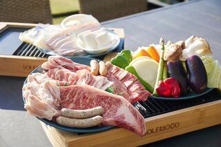 BBQ食材付きプランも可能です。
