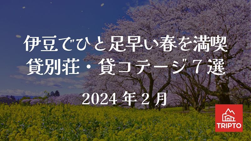 ひと足早い春を満喫!河津桜まつり開催中の伊豆に泊まる 貸別荘・コテージ7選
