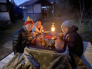 名物「星空おこた」炭火でコタツはいかがでしょう