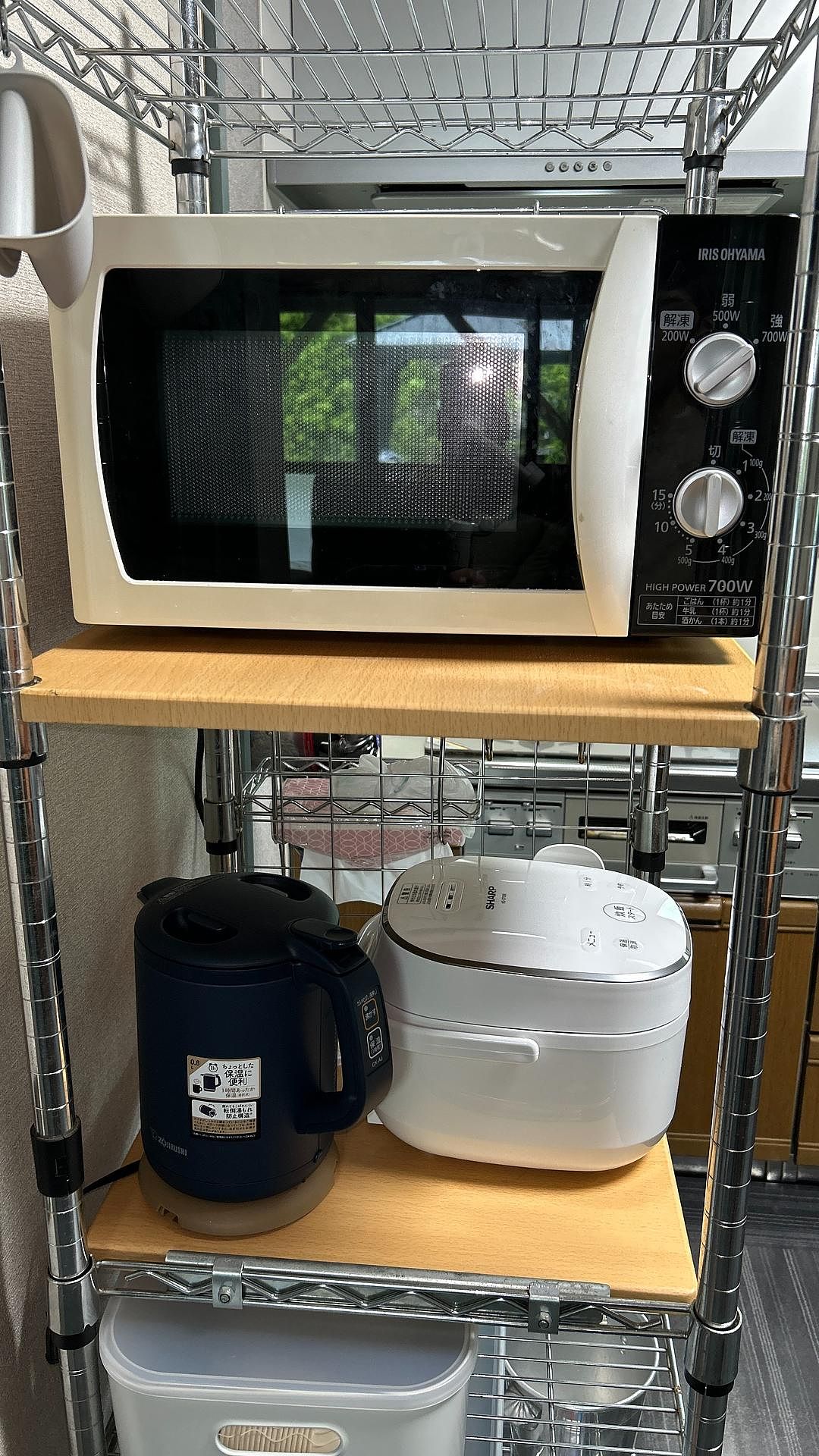 レンジ、ケトル、炊飯器