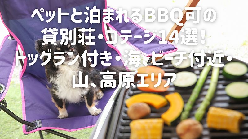 【2025年最新】ペットと泊まれるバーベキュー可の貸別荘・コテージ14選!ドッグラン付き・海、ビーチ付近・山、高原の景色が楽しめる