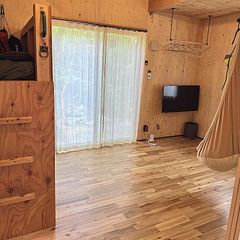 室内にあるハンモックでもゆったり時間♪