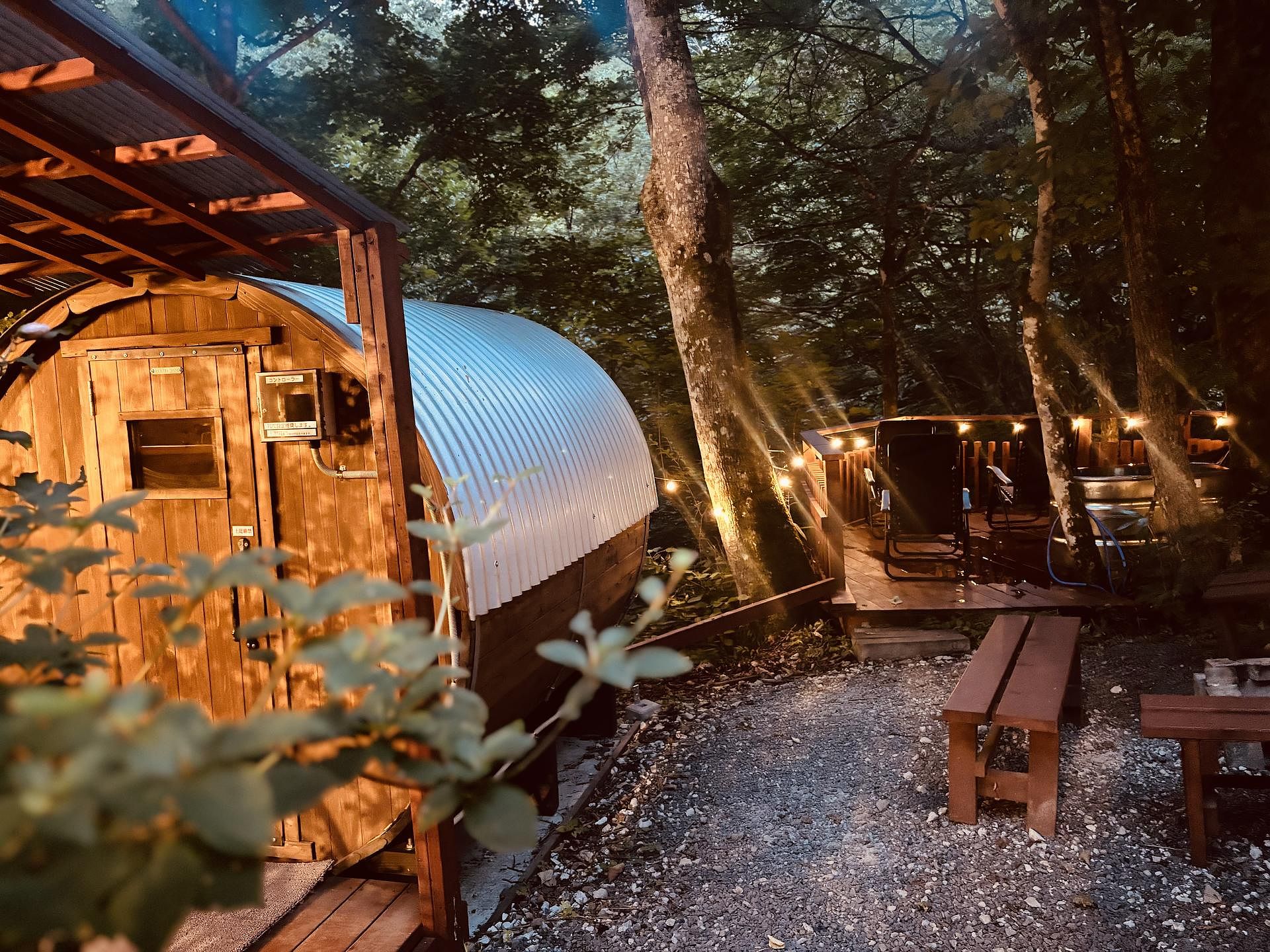 バレルサウナ夜