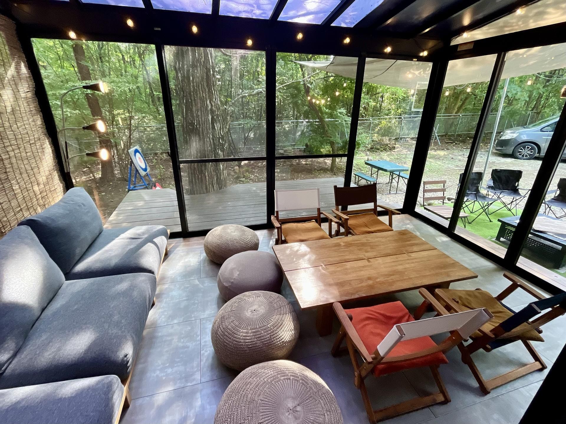 サンルームから見える那須塩原の自然