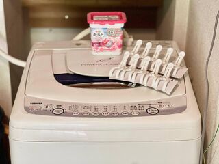 洗濯機、洗剤をご用意しております
