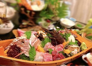 オプション料理、刺身舟盛