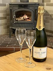 薪ストーブの温もりを満喫