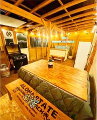 約10畳ほどのBBQルームゆったりとした空間でバーベキューをお楽しみ頂けます。