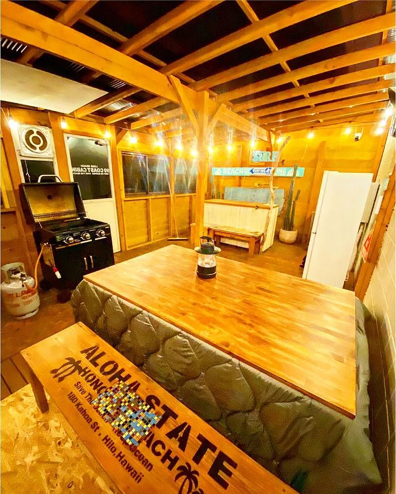 約10畳ほどのBBQルームゆったりとした空間でバーベキューをお楽しみ頂けます。