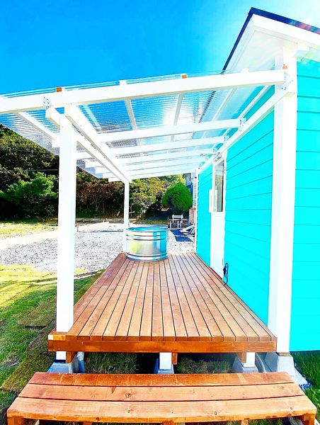 西海岸のビーチハウスをイメージしたサウナスペースです。