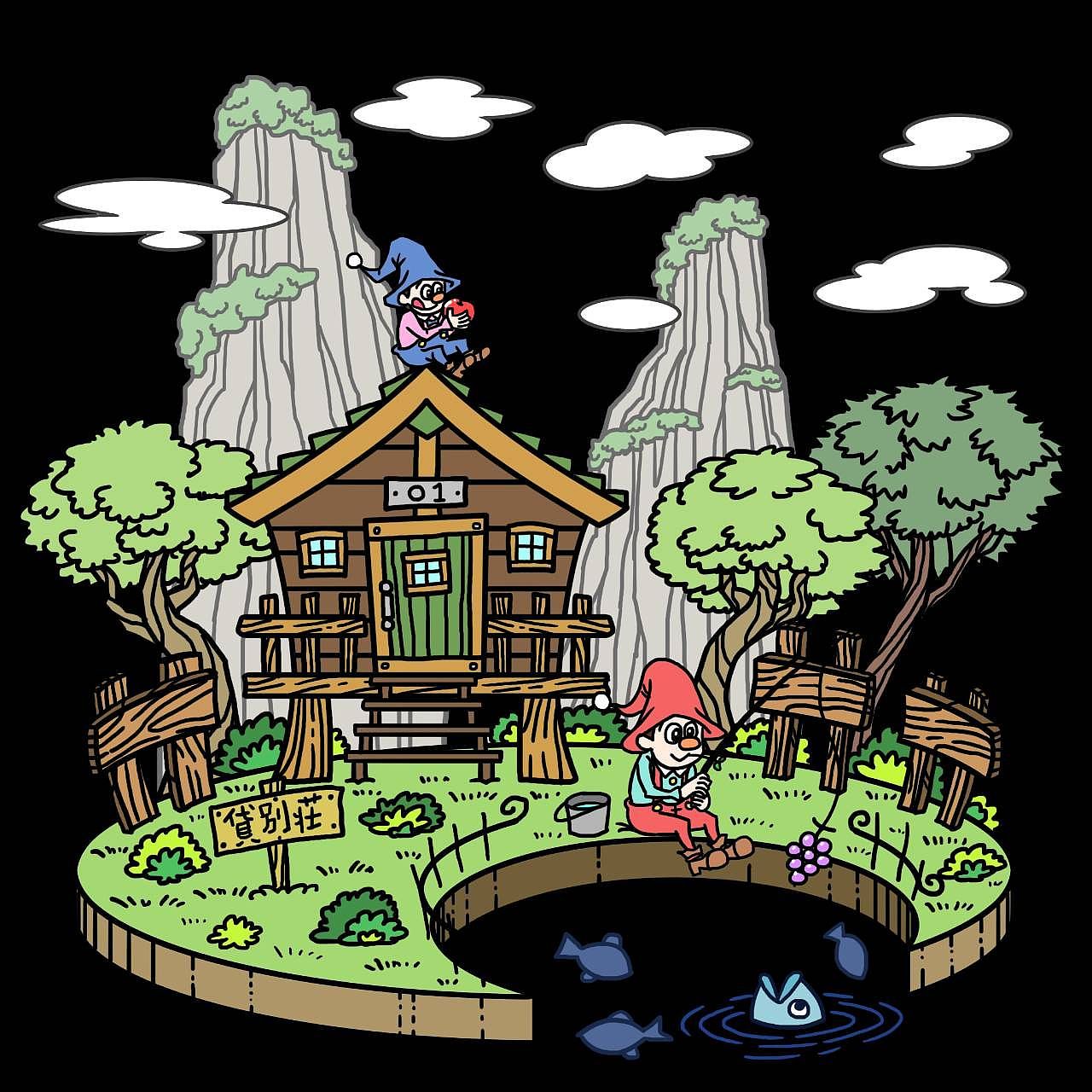 フルーツ王国山梨・昇仙峡・千代田湖をイメージした看板