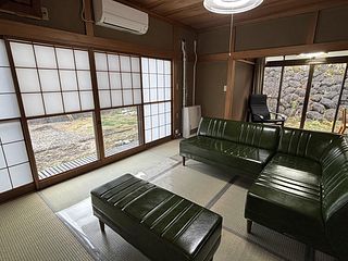 ゆったりとしたソファ