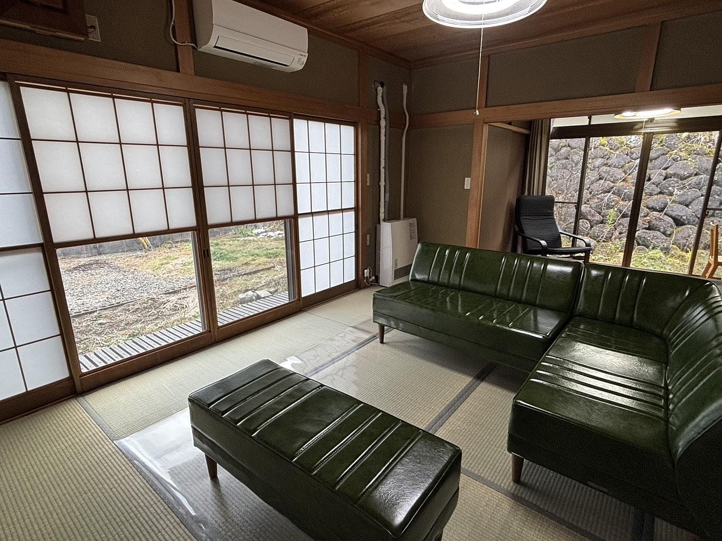 ゆったりとしたソファ