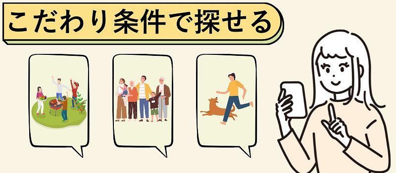 こだわり条件で絞り込める