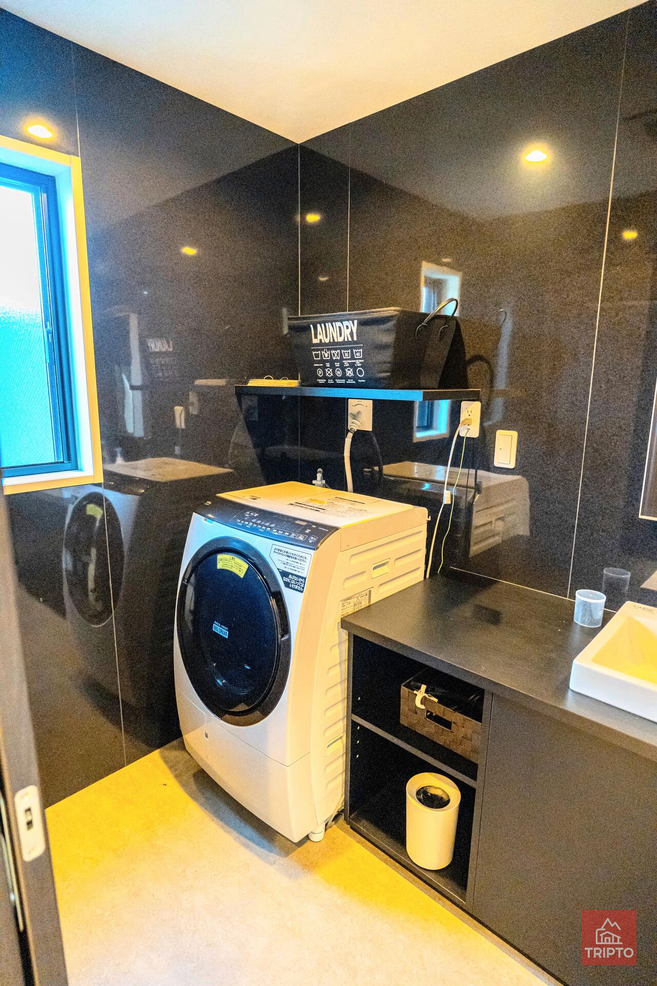 洗面　ドラム式洗濯機