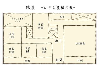 俵屋-大きな屋根の家--image