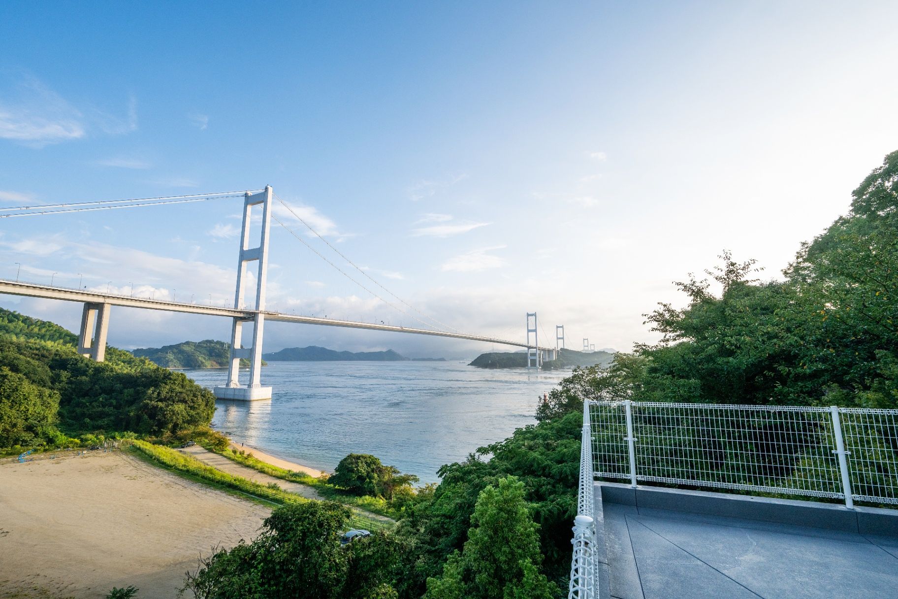 VILLAくるしま海峡　ベランダからの朝焼け