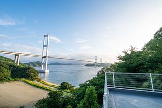 VILLAくるしま海峡　ベランダからの朝焼け