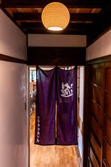 洗面所入り口ののれん