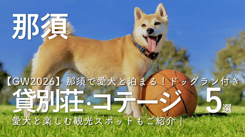 【GW2026】那須で愛犬と泊まる!ドッグラン付き貸別荘・コテージ5選|愛犬と楽しむ観光スポットもご紹介