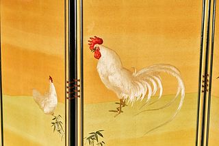 ントランス（鳥の刺繍屏風）