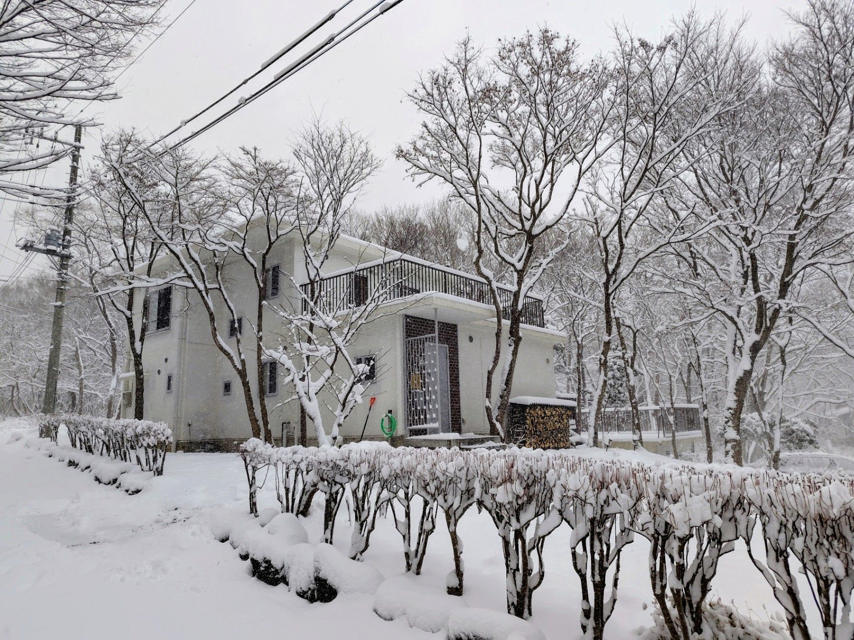 冬の雪景色。12月に雪が降った時の写真です。