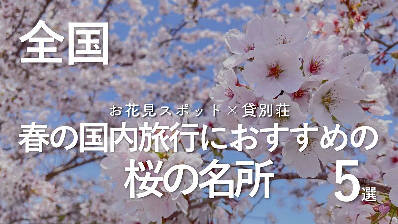 お花見スポット×貸別荘|春の国内旅行におすすめの桜の名所5選