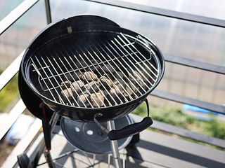 ２階ベランダで海を眺めながらのBBQ