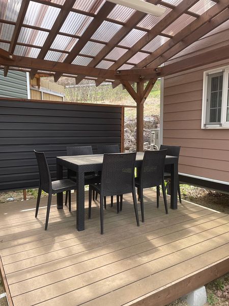 テラスでBBQを楽しめます