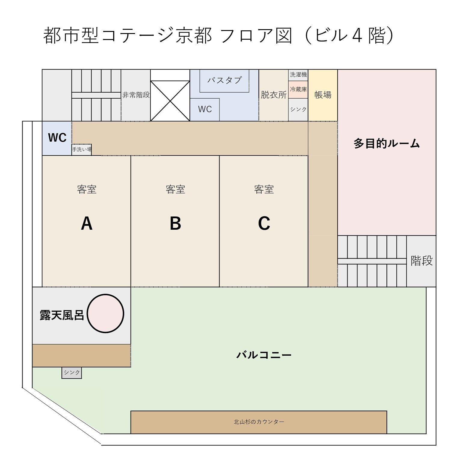 貸切フロアのマップ