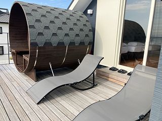 【バルコニー】サウナと外気浴を楽しめる贅沢バルコニーで極上の整い体験