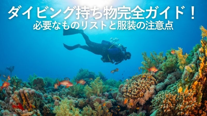 ダイビング持ち物完全ガイド！必要なものリストと服装の注意点