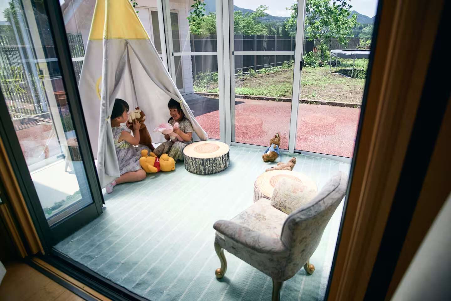 サンルームは子ども達の秘密基地