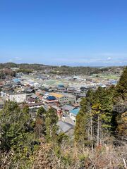 近くの山から見える風景