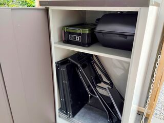 BBQ用品は屋外倉庫にご用意いたします(要予約)