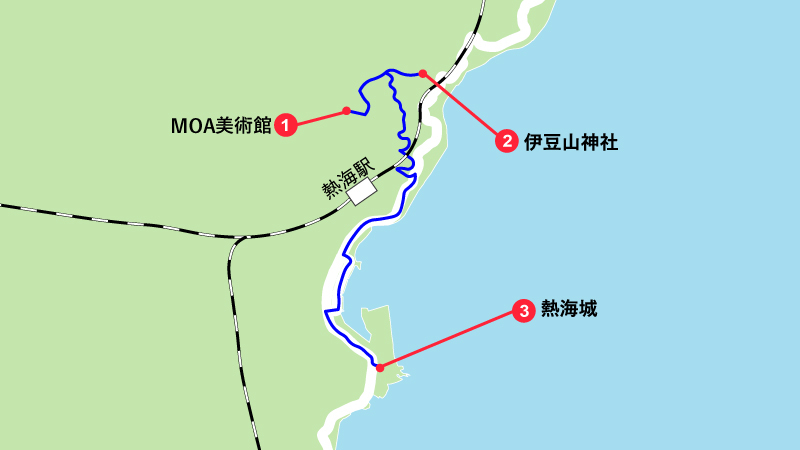 【1日目】熱海駅周辺エリアの観光モデルコース｜おすすめスポット3選