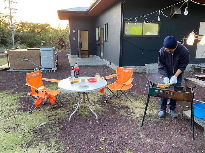庭で楽しむBBQ